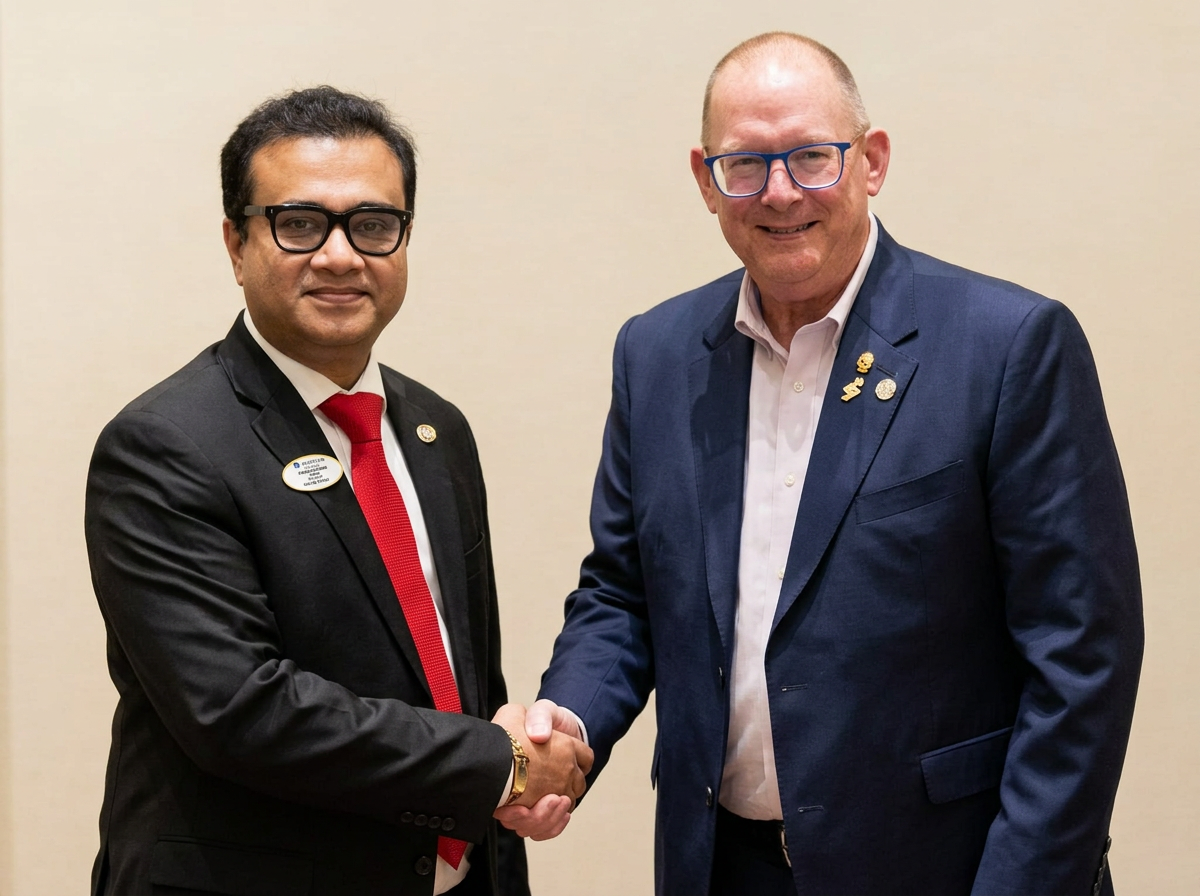 District Governor with International President Mark S. Lyon