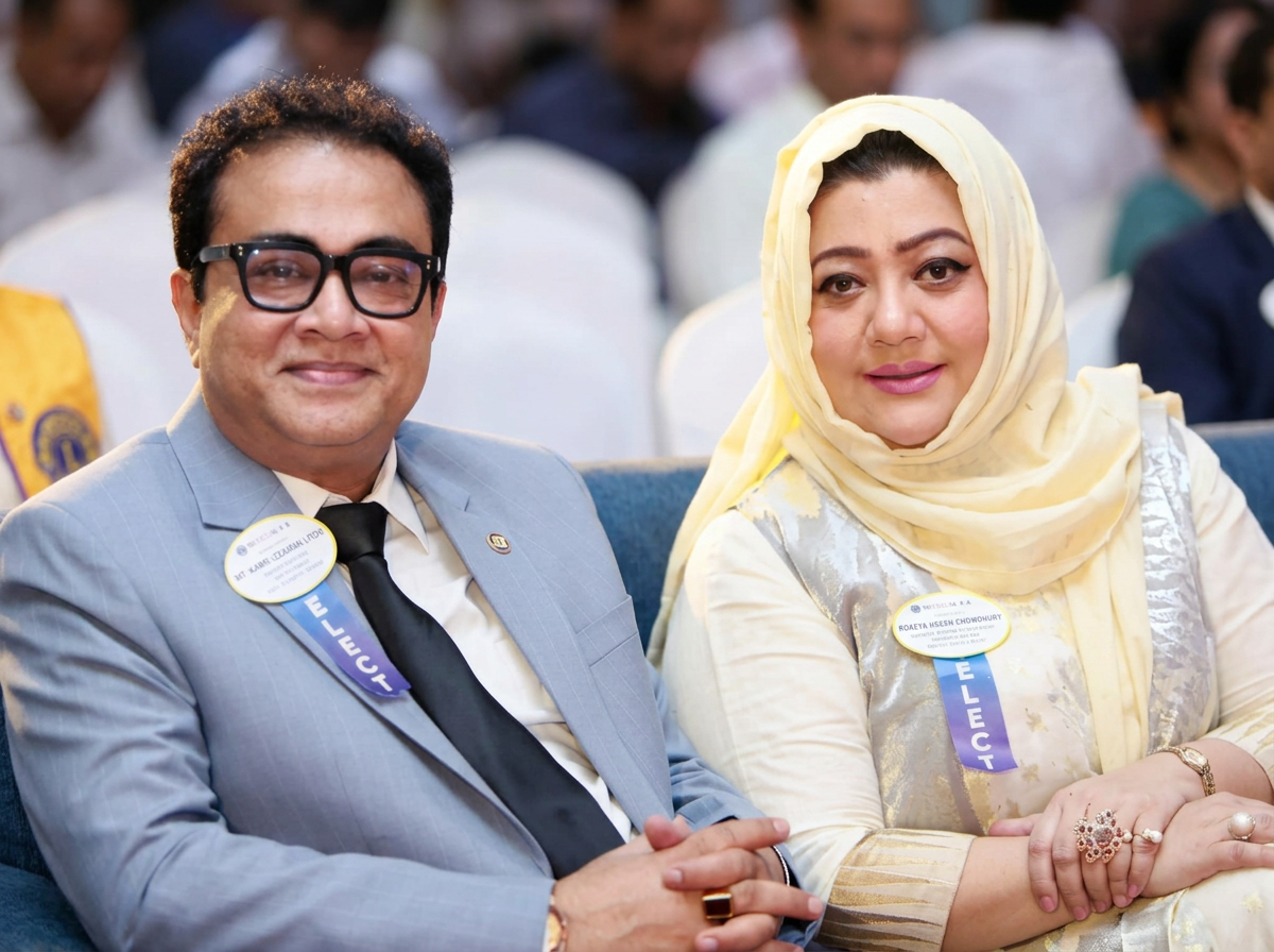 District Governor with Ln. Rokeya Hassan Chowdhury